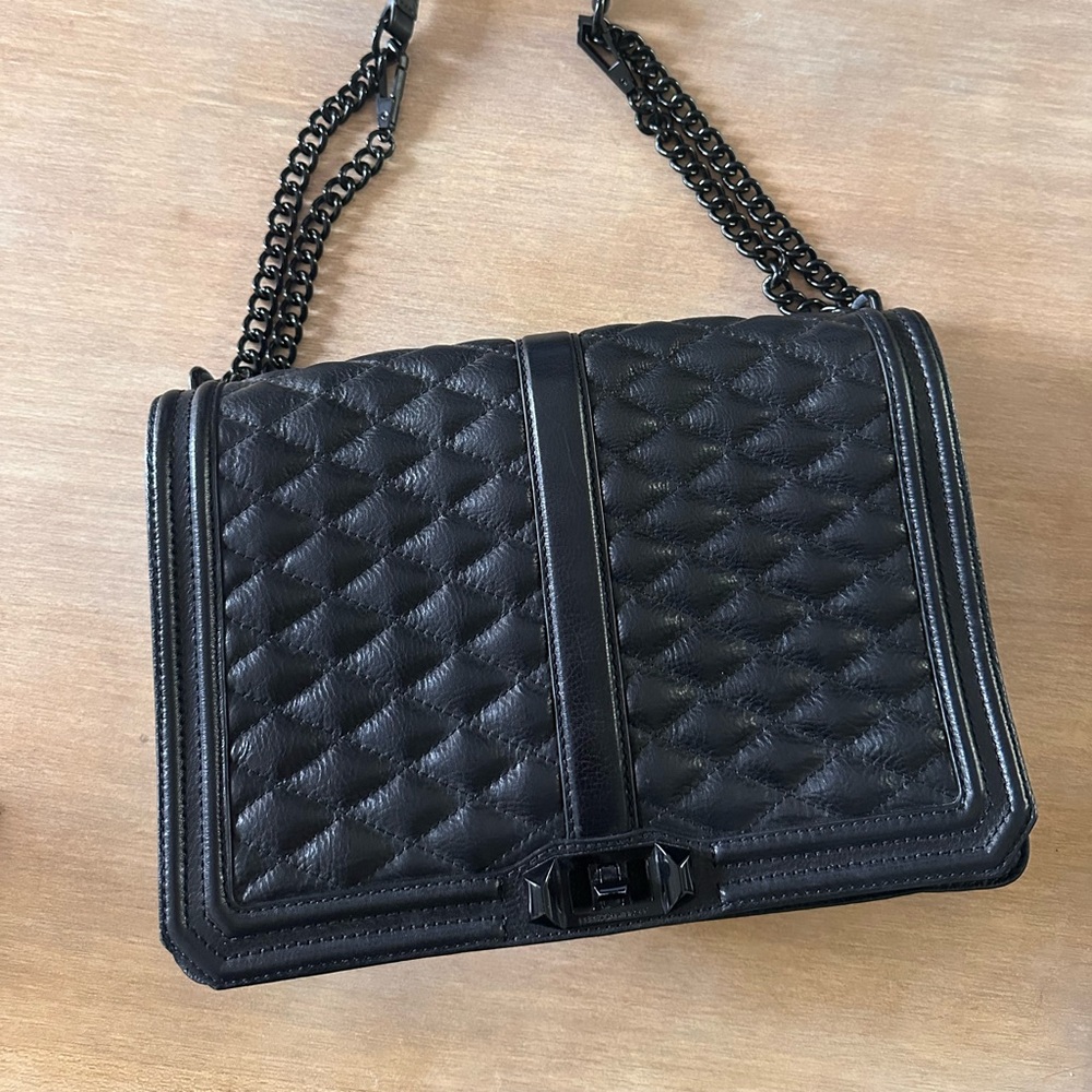 Rebecca Minkoff Black Quilted Love bag